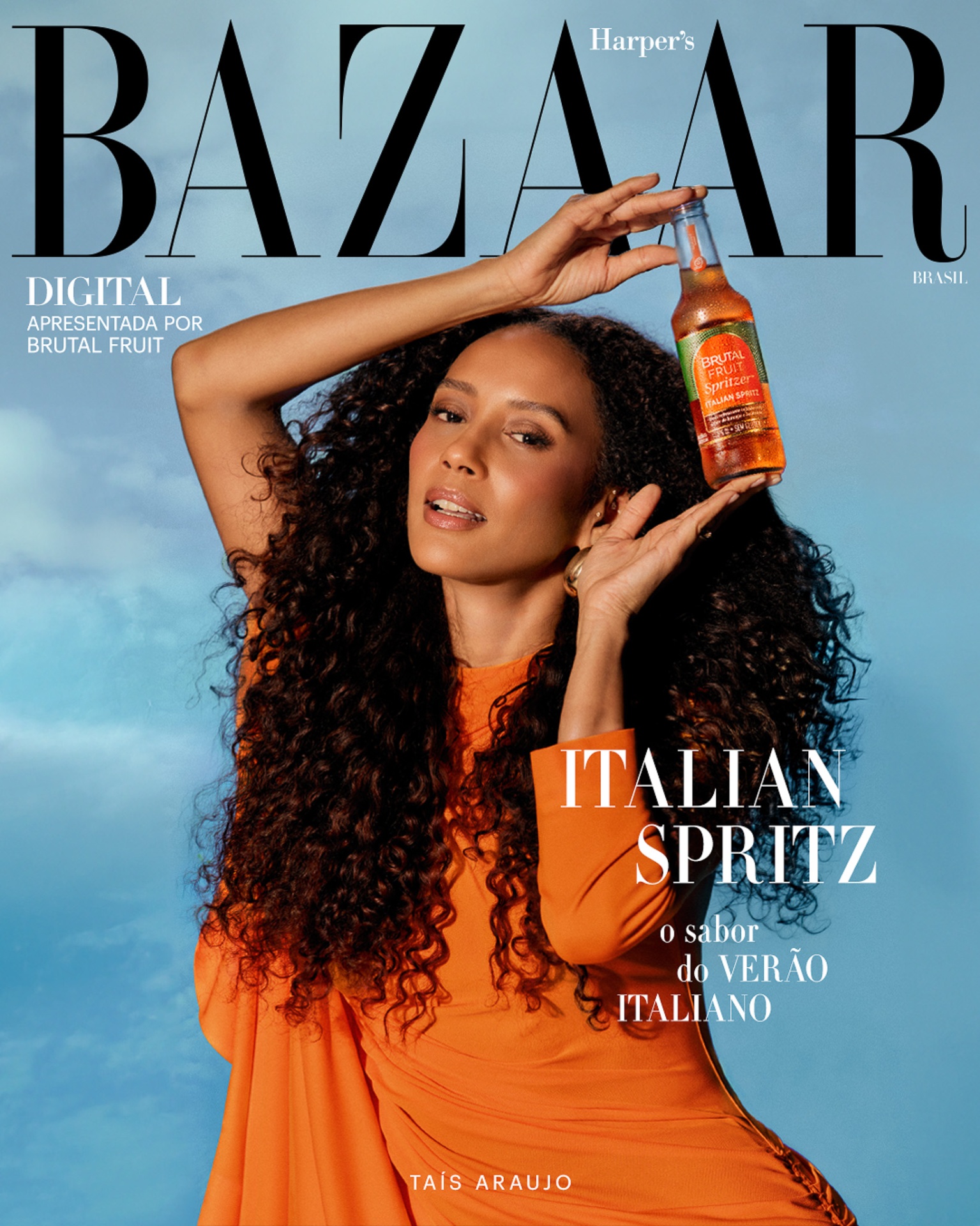 Taís Araújo — Capa Harper's Bazaar Brasil x Brutal Fruit Italian Spritz